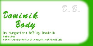 dominik body business card