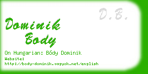 dominik body business card
